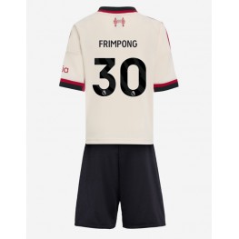 Liverpool Jeremie Frimpong #30 Uit tenue Kids 2025-26 Korte Mouw (+ Korte broeken)
